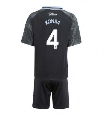 Aston Villa Ezri Konsa #4 Udebanetrøje Børn 2025-26 Kortærmet (+ Korte bukser)